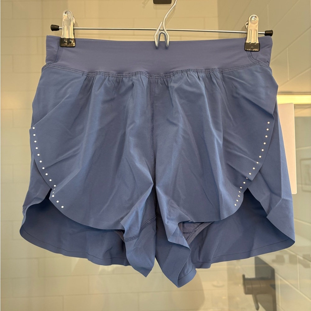 lululemon - Brilliant Blue - Fast and Free High-Rise Classic-Fit Split Short 3"